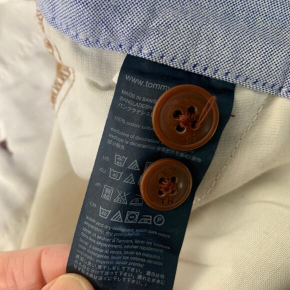 Tommy Hilfiger Rust Chino Pants Sz 38 x 34 Flat Front 100% Cotton - Picture 6 of 7